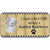 Pencil Sketch Golden Retriever Metal Novelty License Plate 6" x 3" (BP)