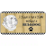 Pencil Sketch Bulldog Metal Novelty License Plate 6" x 3" (BP)