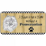 Pencil Sketch Pomeranian Metal Dog Novelty License Plate 6" x 3" (BP)