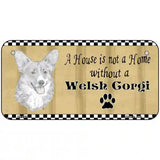 Pencil Sketch Welsh Corgi Metal Novelty License Plate 6" x 3" (BP)