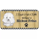 Pencil Sketch Bichon Frise Metal Novelty License Plate 6" x 3" (BP)