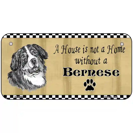 Pencil Sketch Bernese Metal Novelty License Plate 6" x 3" (BP)