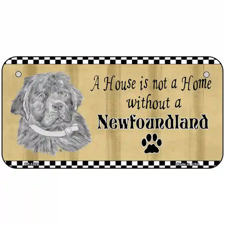 Pencil Sketch New Foundland Metal Novelty License Plate 6" x 3" (BP)