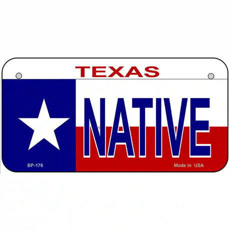 Native Texas Metal Novelty License Plate 6" x 3" (BP)