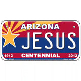 Arizona Centennial Jesus Metal Novelty License Plate 6" x 3" (BP)