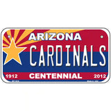 Arizona Centennial Cardinals Metal Novelty License Plate 6" x 3" (BP)