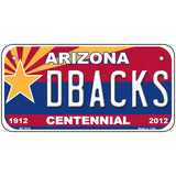 Arizona Centennial Dbacks Metal Novelty License Plate 6" x 3" (BP)