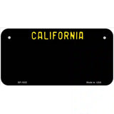 California Black Novelty State Metal License Plate 6" x 3" (BP)