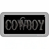 Cowboy Metal Novelty License Plate 6" x 3" (BP)