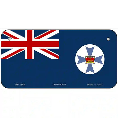 Queensland Flag Metal Novelty License Plate 6" x 3" (BP)