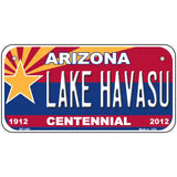 Arizona Centennial Lake Havasu Metal License Plate 6" x 3" (BP)