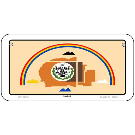 Navajo Flag Metal Novelty License Plate 6" x 3" (BP)