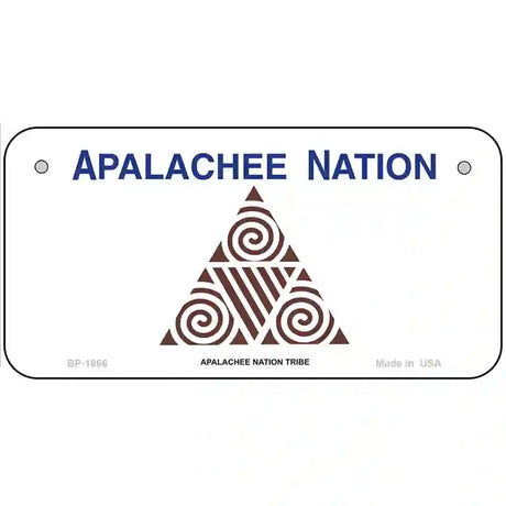 Apalachee Nation Flag Metal Novelty License Plate 6" x 3" (BP)