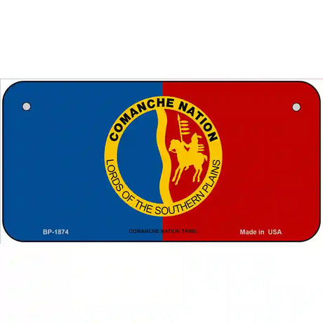 Comanche Nation Flag Metal Novelty License Plate 6" x 3" (BP)