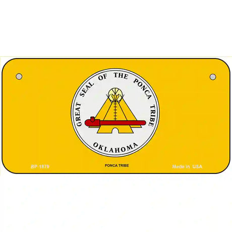 Ponca Tribe Flag Metal Novelty License Plate 6" x 3" (BP)