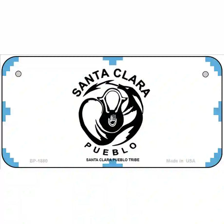 Santa Clara Pueblo Flag Metal Novelty License Plate 6" x 3" (BP)