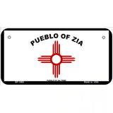 Zia Pueblo Flag Metal Novelty License Plate 6" x 3" (BP)