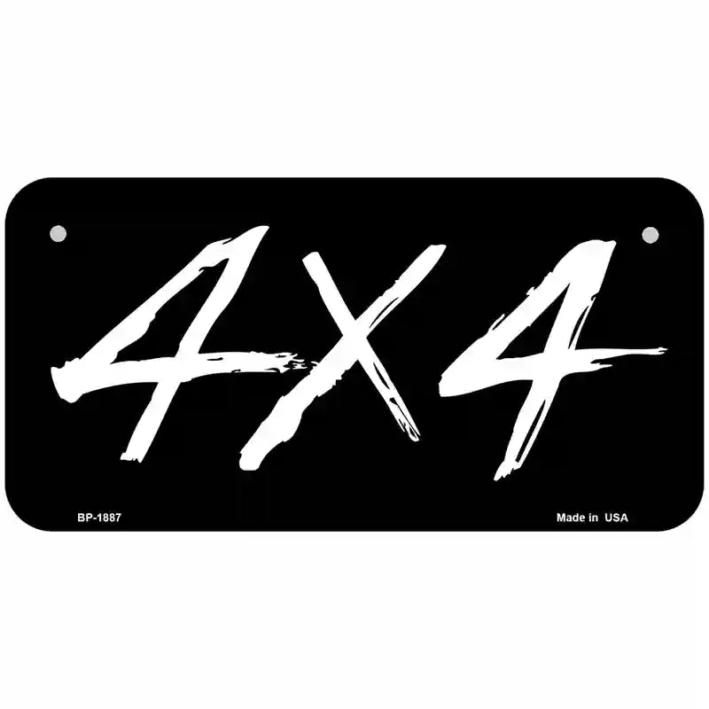 4x4 Metal Novelty License Plate 6" x 3" (BP)