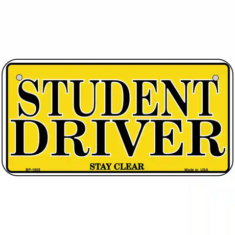 Student Driver Metal Novelty License Plate 6" x 3" (BP)