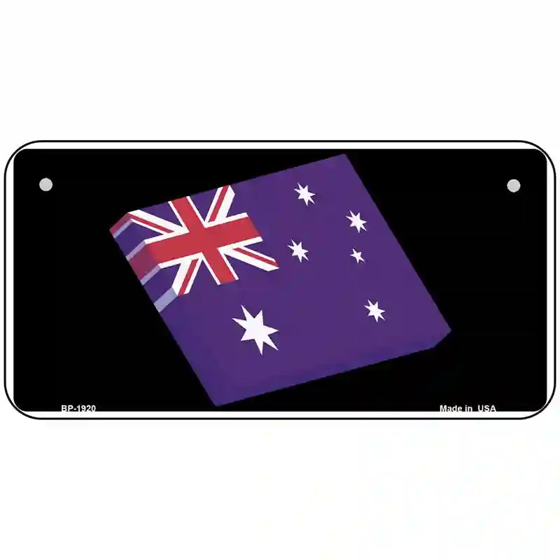 Australia 3-D Flag Metal Novelty License Plate 6" x 3" (BP)