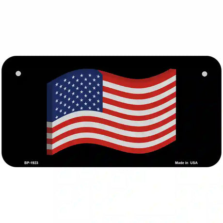 USA 3-D Flag Metal Novelty License Plate 6" x 3" (BP)