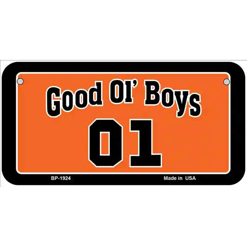 Good Ol Boys Metal Novelty License Plate 6" x 3" (BP)