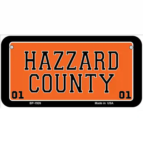 Hazard County Metal Novelty License Plate 6" x 3" (BP)