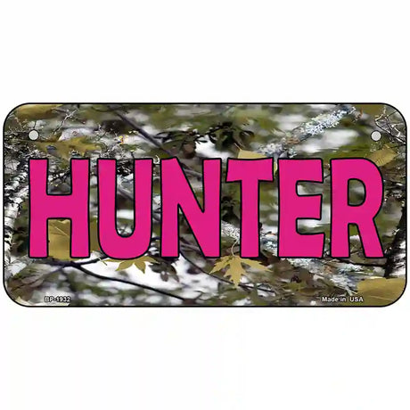 Pink Hunter Metal Novelty License Plate 6" x 3" (BP)