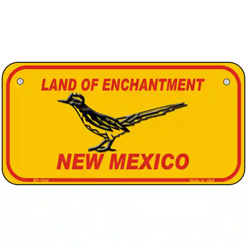 Road Runner New Mexico Novelty Metal License Plate 6" x 3" (BP)