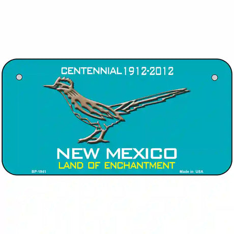 Road Runner Teal New Mexico Novelty Metal License Plate 6" x 3" (BP)