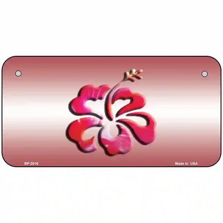 Hibiscus Flower Metal Novelty License Plate 6" x 3" (BP)