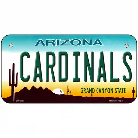 Cardinals Arizona State Novelty Metal License Plate 6" x 3" (BP)