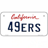 49ERS California State Novelty Metal License Plate 6" x 3" (BP)