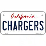 Chargers California State Novelty Metal License Plate 6" x 3" (BP)