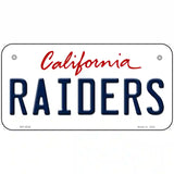 Raiders California State Novelty Metal License Plate 6" x 3" (BP)