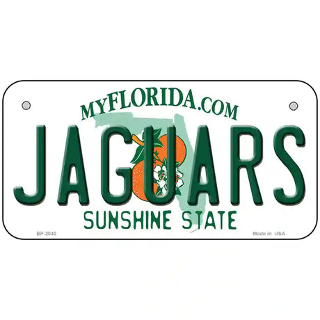 Jaguars Florida State Novelty Metal License Plate 6" x 3" (BP)