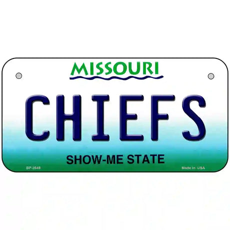 Chiefs Missouri State Novelty Metal License Plate 6" x 3" (BP)