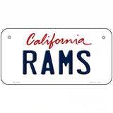 Rams California State Novelty Metal License Plate 6" x 3" (BP)