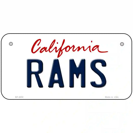 Rams California State Novelty Metal License Plate 6" x 3" (BP)