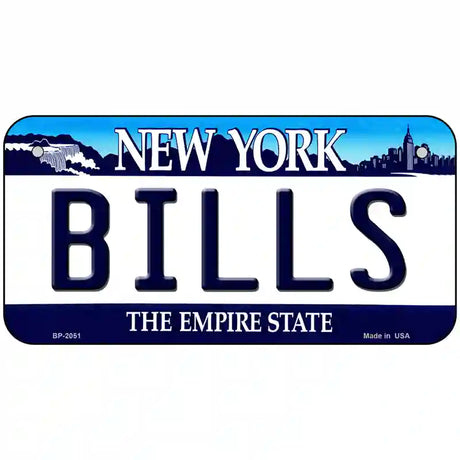 Bills New York State Novelty Metal License Plate 6" x 3" (BP)