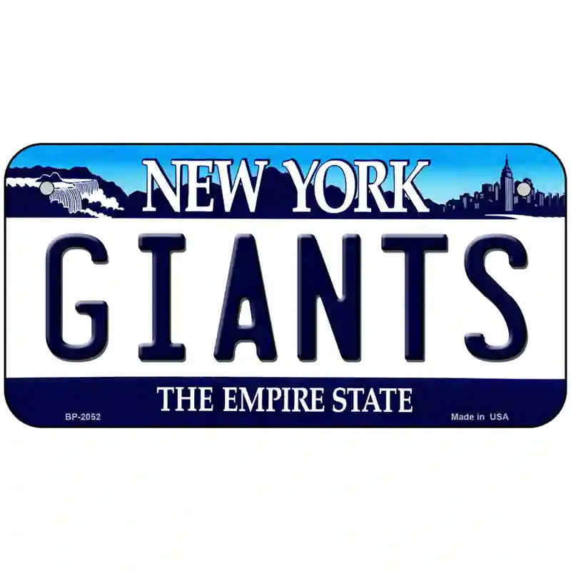 Giants New York State Novelty Metal License Plate 6" x 3" (BP)