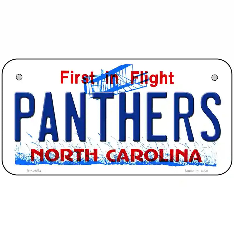 Panthers North Carolina Novelty State Metal License Plate 6" x 3" (BP)