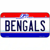 Bengals Ohio State Novelty Metal License Plate 6" x 3" (BP)