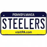 Steelers Pennsylvania State Novelty Metal License Plate 6" x 3" (BP)