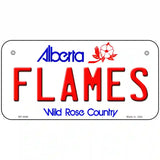 Flames Alberta Canada Province Metal Novelty License Plate 6" x 3" (BP)