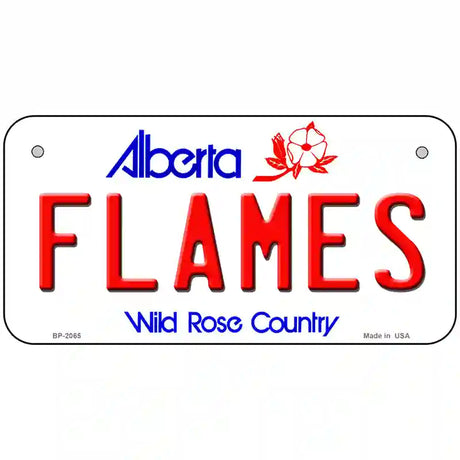 Flames Alberta Canada Province Metal Novelty License Plate 6" x 3" (BP)