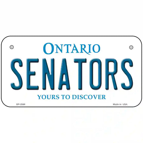 Senators Ontario Canada Province Metal Novelty License Plate 6" x 3" (BP)