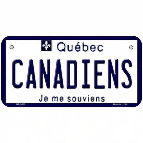 Canadiens Quebec Canada Province Metal Novelty License Plate 6" x 3" (BP)