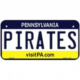 Pirates Pennsylvania Novelty State Metal License Plate 6" x 3" (BP)