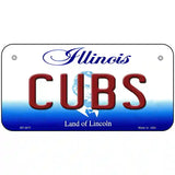 Cubs Chicago Illinois Novelty State Metal License Plate 6" x 3" (BP)